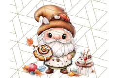 Fall Gnome PNG Clipart, Cute Autumn Gnomes with Pumpkins Product Image 2