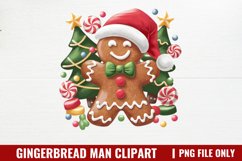 Gingerbread Man Clipart PNG Product Image 1