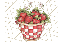 Cottagecore Strawberry Kitchen PNG Clipart, Retro Fruit Png Product Image 2