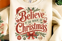 Believe in the Magic of Christmas PNG, Merry Christmas 2026 Product Image 1