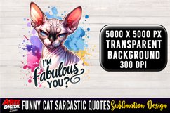 Funny Cat Sarcastic Quote Clipart Sublimation #22 Product Image 1