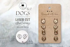 Dog Stud Earrings Vol.2 | Dog Laser Cut Files Product Image 1