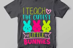 I Teach The Cutest Little Bunnies Svg, Teacher Easter Svg. Product Image 2