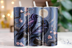 Halloween Crow Tumbler Wrap | Sublimation | Tumblers Product Image 1