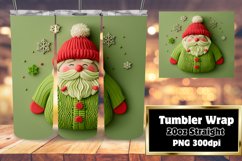 Holiday Santa Claus Tumbler Wrap Sublimation 3D 20oz Product Image 1