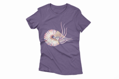 Nautilus Shell Marine Animal Spiral Tentacle PNG Summer Product Image 4