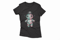 Patchwork Hat Stitched Doll Halloween Voodoo PNG Product Image 4