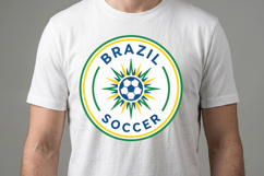 Brazil Soccer T-shirt Design Product Image 2