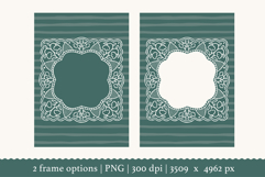 Hand Drawn Floral Lace Frame PNG Clipart Product Image 2