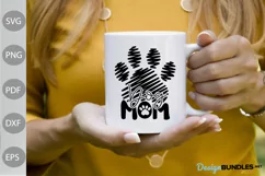 Dog Mom SVG Design / Retro Dog Paw SVG Cut Files Product Image 2