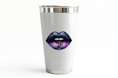 Gothic Glitter Lips Skull Jewel Halloween PNG Eerie Makeup Product Image 3