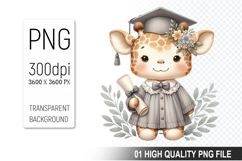 Graduation Animals Clipart PNG Bundle, High Quality PNG File Product Image 12