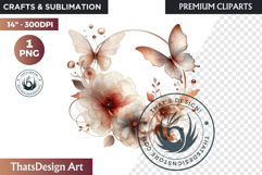 Romantic floral arrangements Clipart PNG, wedding flowers Product Image 1