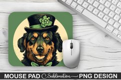 St. Patrick&#039;s Day DOG Sublimation Mouse Pad Design Product Image 1