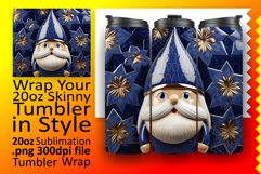 Sublimation Magic: Winter 3D Gnome Tumbler Wrap Product Image 1