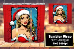 Santa Girl Pop Holiday Flair 20oz Tumbler Product Image 1