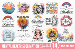 Mental Health Sublimation Bundle PNG Product Image 1