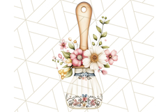 Cottagecore Kitchen Clipart, Vintage Country Floral Kitchen Product Image 2