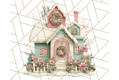 Pastel Christmas Clipart, Mint and Blush Holiday PNG Product Image 2