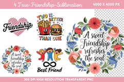 True Friendship Sublimation PNG Product Image 1