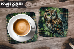 Woodland Animals Square Coaster PNG Bundle, Forest Animals Product Image 14
