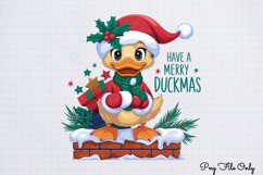 Funny Christmas Duck Sublimation Clipart PNG Product Image 1