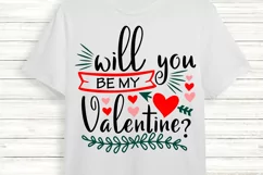 Will You Be My Valentine Svg, Valentine's Day Svg. Product Image 2