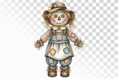 Knitted Scarecrow Autumn Halloween Doll PNG Product Image 1