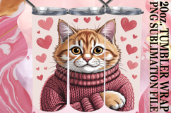 Dreamy Reflections 20oz tumbler wrap, Cat Valentin's Day Product Image 1