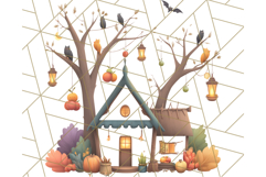 Cottagecore Halloween Clipart Cozy PNG, Autumn Fall Png Product Image 2