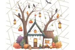 Cottagecore Halloween Clipart Cozy PNG, Autumn Fall Png Product Image 2