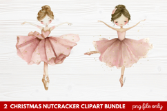 2 Christmas Nutcracker Clipart | Festive Holiday Nutcracker Product Image 1