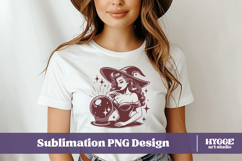 Vintage Funny Sarcastic Pin-Up Halloween Witch PNG DTF Product Image 2