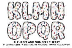 4th July Alphabet png clipart, independence letters doodle Product Image 3