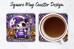 Halloween Cow Mug coaster | Coaster | Sublimation Design Product Image 1