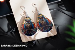 Stained Glass Owl Earring Design Product Image 1