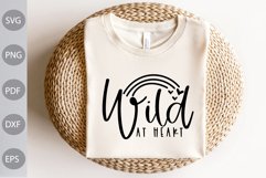 Wild At Heart SVG Design / Boho Girl SVG Cut Files Product Image 1
