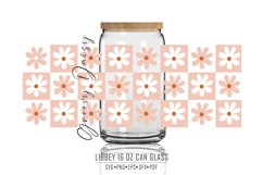 Groovy Daisy 16 Oz Libbey Glass Can Svg Product Image 2