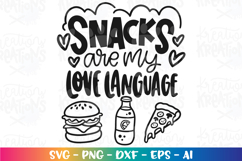 Boys and Girls svg Snacks are my love language pizza Product Image 2
