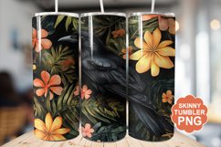 Summer Tropical Crow Tumbler | Summer Tumbler Wrap Product Image 1