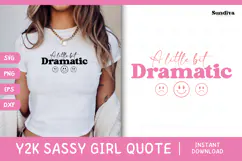 Y2K Sassy Girl Baby Tee Quote - Bratcore | Dramatic Product Image 1