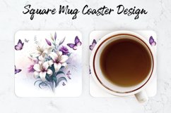 Flowers Mug coaster | Coaster | Sublimation Design Product Image 1