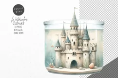 Ocean clipart, Underwater castle clipart, Watercolor clipart Product Image 1