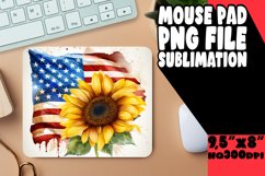 Independence Day 3D Sunflower Mousepad Product Image 1