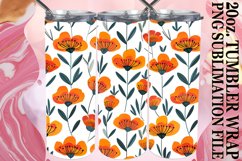 Elegant FloweElegant Tumbler Wrap with Vibrant Flowers Product Image 1
