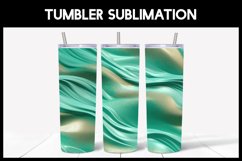 Green Abstract Glitter Tumbler Sublimation Seamless Tumbler Product Image 1