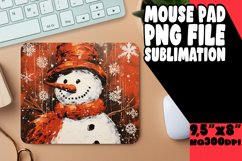 Festive Snowman Charm Sublimation Mouse Pad Art Product Image 1