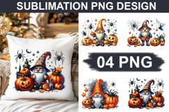 Halloween Gnome - Pillow Sublimation PNG Design Product Image 1