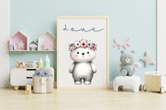 Cute Woodland Animals Clipart|Valentines sublimation Designs Product Image 9
