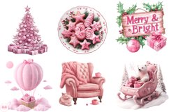 Pink Christmas Morning Clipart Product Image 2
